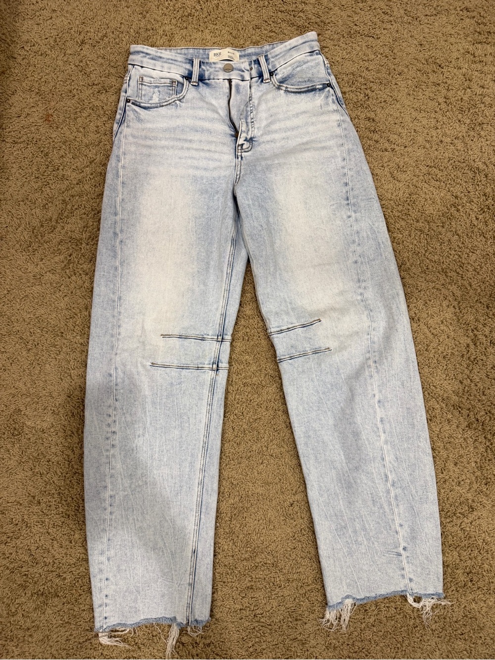 BKE Billie Horseshoe Stretch Jeans in Light Blue - Picture 2 of 3